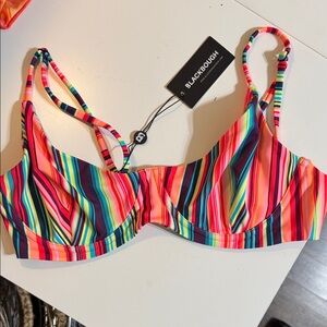 Blackbough Vibrant Striped Bikini Top